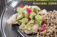 Lime Parsley Dill Infused Chicken With Avocado Salsa