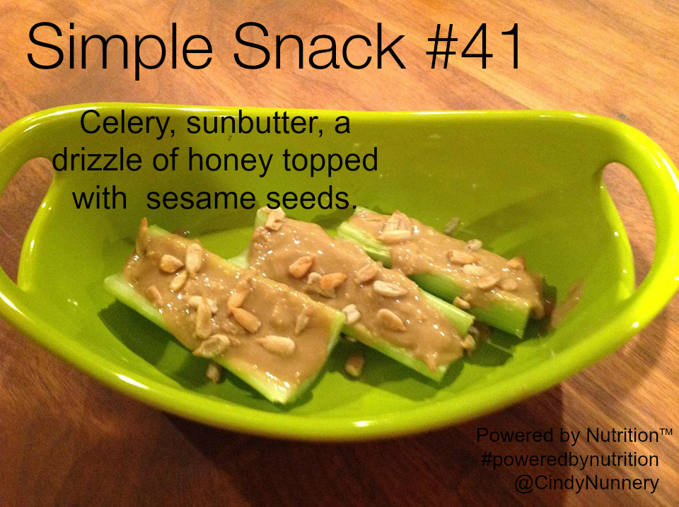 Healthy Snack #41: Celery + Sunbutter