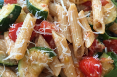 Zucchini, Tomato, Garlic Penne