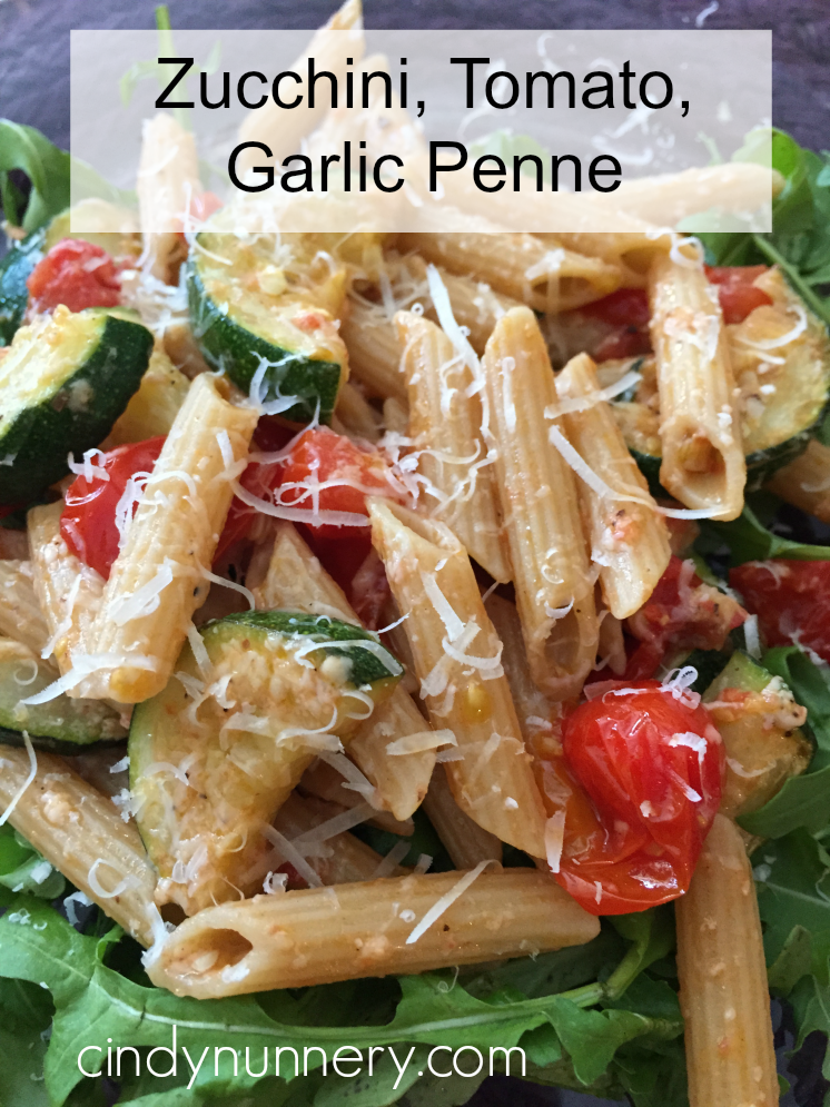 Zucchini, Tomato, Garlic Penne