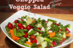 Chopped Veggie Salad with Roasted Asparagus