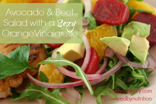 Avocado and Beet Salad with a Sexy Orange Vinaigrette