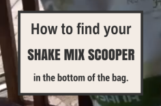 How to find your scooper in your shake mix bag