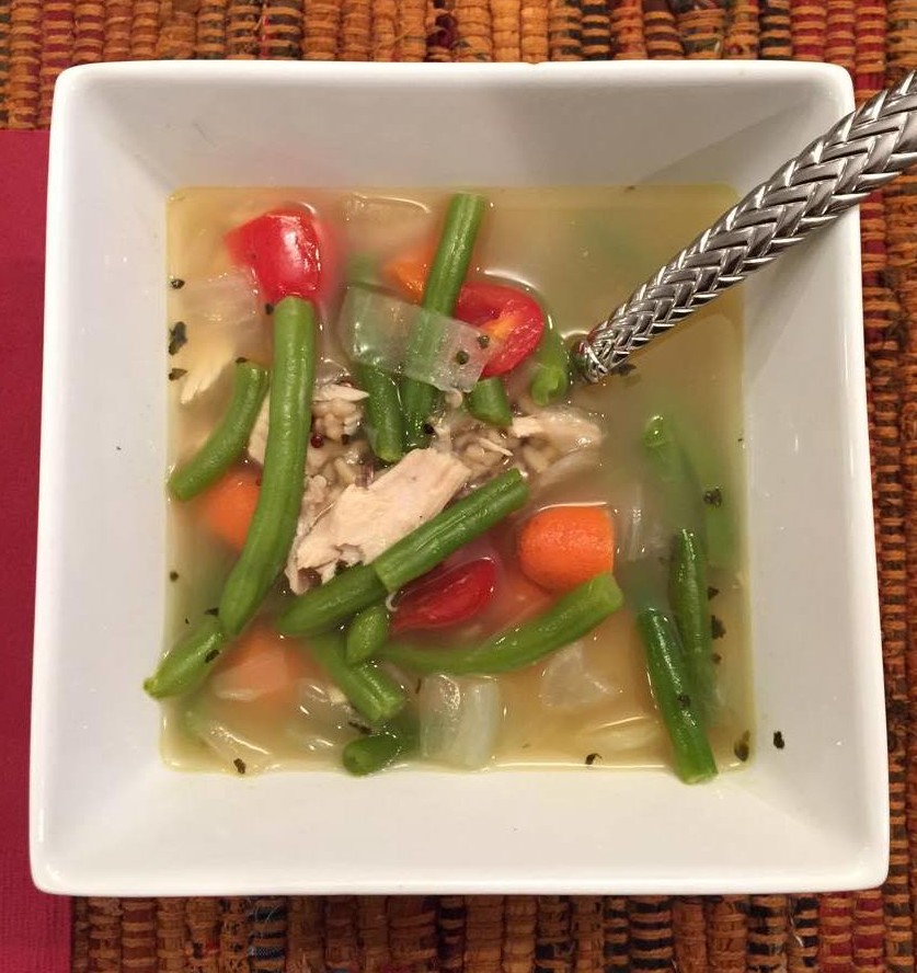 “Better-Than-Noodle” Chicken Vegetable and Quinoa Soup