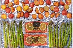 One Pan Salmon and Veggie Dinner