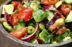 This is how you salad, baby! Cucumber Tomato Avocado Salad Recipe