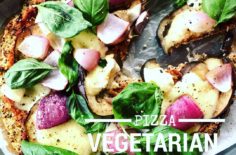 Vegetarian Pizza with Cauliflower Base